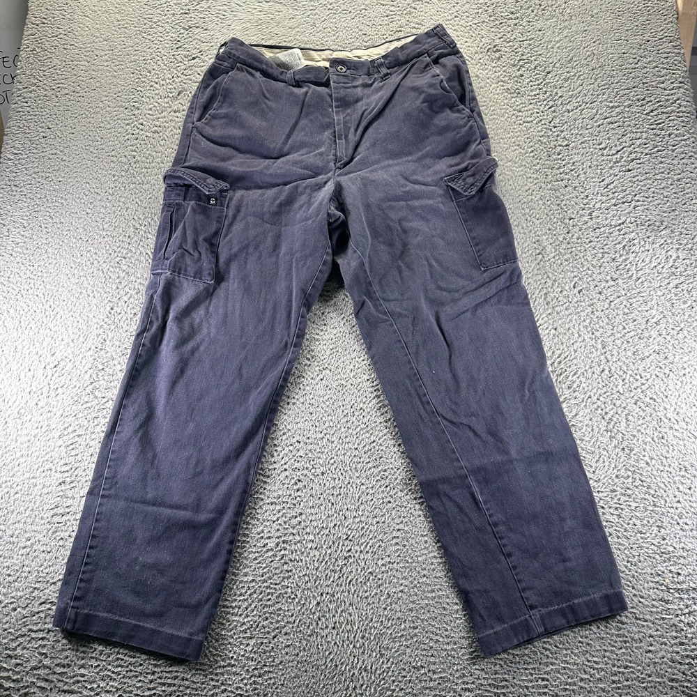 SteelGuard Pant Mens 36x31 Blue Cotton Cargo Straight Workwear Utility Tactical
